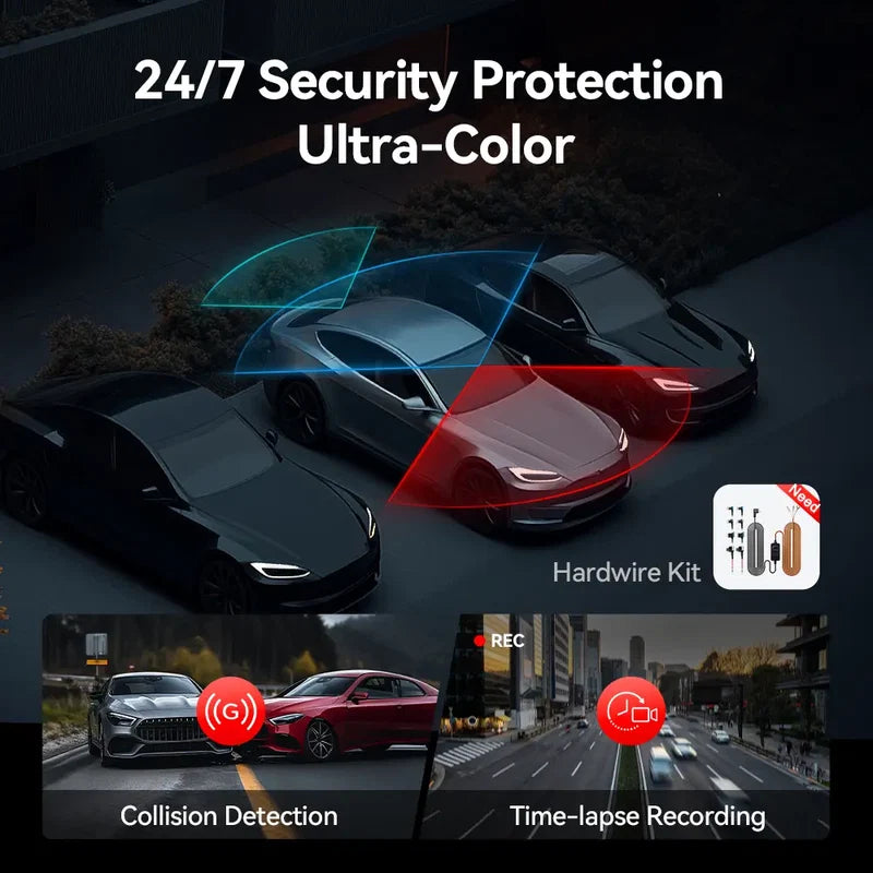 Car Dashboard Camera with 360° With Night Vision 4K Quad-channel ...